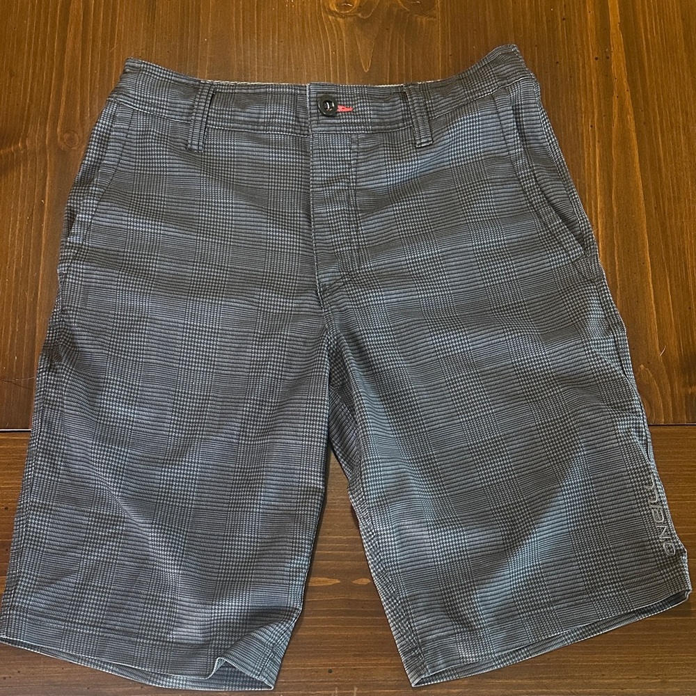 O'Neill Gray Plaid Men's Flat Front Shorts